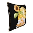 thumbnail image 2 of Fotbe Sunflower Gnomes 3 Pattern Velvet Decorative Throw Pillow Covers with Elegant Piping, Soft Plush Cushion Cover for Sofa, Bed, Car, Office-18"x18", 2 of 8