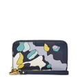 thumbnail image 1 of Fossil Emma RFID Blue Leather Smartphone Wristlet, 1 of 3