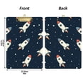 thumbnail image 5 of FORMRS Acrylic Clipboard with Low Profile Clip Standard A4 Letter Size, 12.5" x 9", Rocket Pattern, 5 of 8