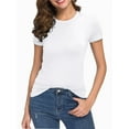 thumbnail image 2 of Fashion Casual Women's Crew neck Short Sleeve T-Shirt Basic Tee Tops, 2 of 6