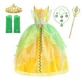 thumbnail image 3 of Disfraz de Tiana de Hada de Navidad para niñas, vestido de princesa de campana Tinker, alas de elfo, diadema, varita, vestidos de fiesta de cumpleaños elegantes, 3 of 5