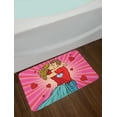 thumbnail image 2 of Love Bath Mat, Pop Art Style Image Couple Kissing Each Other Passionately on a Romantic Date, Plush Bathroom Decor Mat with Non Slip Backing, 29.5" X 17.5", Multicolor, by Ambesonne, 2 of 2