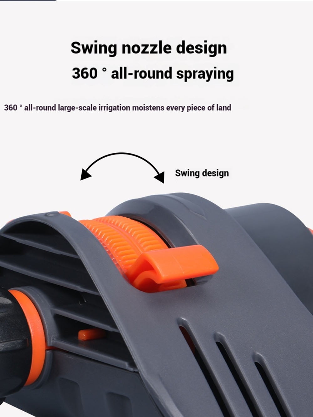 Emlimny Oscillating Sprinkler with 19-Hole Brass Nozzle 4-Way Adjustable Spray Oscillating Sprinkler, Garden Tool for Lawns up to 4,000 sq.ft,Heavy Weight Base, Built-in Spray Jet Cleaning Needle