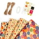 thumbnail image 1 of piezas de papel de regalo, kit de embalaje de regalo de cumpleaños con 4 hojas de papel de regalo de cumpleaños, 2 cuerdas, 1 volumen de pegamento de doble cara y 1 pegatina para fiestas, bodas,, 1 of 5