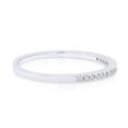 thumbnail image 3 of 1/12 CT Round Cut Natural White Diamond Half Eternity Stackable Ring For Women In 10K Solid White Gold (Color: I-J, Clarity: I2-I3, 0.08 Cttw) -4.5, 3 of 6