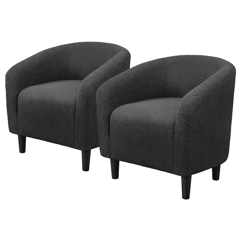 Renwick Upholstered Barrel Accent Chair, Dark Gray photo 4