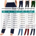 thumbnail image 5 of Womens Straight Casual Pants Plus Size Solid Color Leg Pants Elastic High Waisted Lounge Pants Fall Trousers Long Pants with Pocket, 5 of 5
