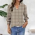 thumbnail image 6 of Jsaierl Womens 3/4 Sleeve Cardigans Plus Size Button Down Open Front Shirts Fashion Print Petite Blouses Soft Elegant Tunic Tops S-2XL, 6 of 8