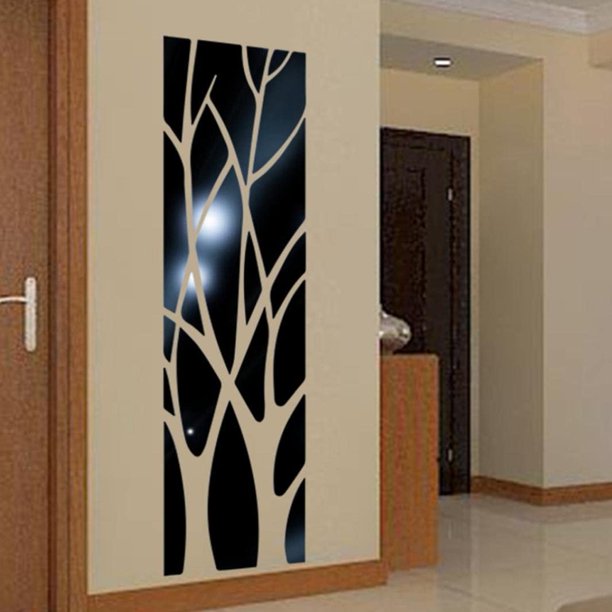 EEEKit Tree Branches 3D Mirror Wall Sticker, Self Adhesive Removable