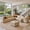 Beige, variant on Ovios 127” Oversized Modular Sectional Sofa 8 Pieces Deep Seat Corduroy Cloud Couch with Ottoman Black L-Shaped Sectional for Living Room, Black