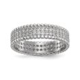 thumbnail image 1 of 925 Sterling Silver Cubic Zirconia Cz 5.0mm Band Ring Stackable Fancy/, 1 of 6
