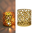 thumbnail image 3 of 2x Candelabro geométrico Candelabro de ahuecado floral de hierro Zulema Estante de candelabro casero, 3 of 8