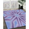 thumbnail image 2 of Ahgly Company Indoor Rectangle Patterned Jeans Blue Area Rugs, 7' x 10', 2 of 6
