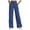 Blue, variant on UngA Women'S Dress Pants Womens Casual Cotton Tapered Capri Cargo Pants Loose Elastic Waist Ankle Cropped Trouser with Pockets Blue,S