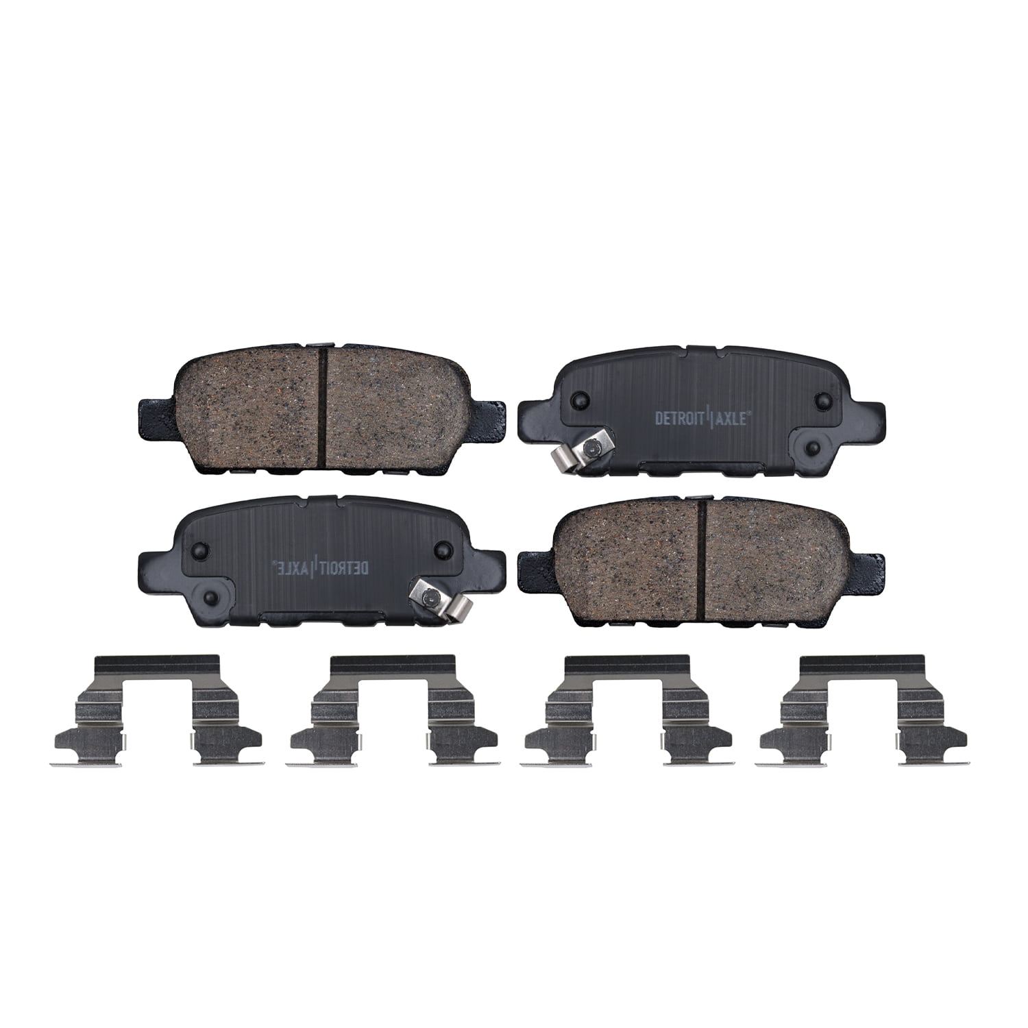 Detroit Axle - Brake Kit for 2014-2024 Infiniti Q50, 2017-2022 Q60, Drilled Slotted Disc Brake Rotors Ceramic Brake Pads : 12.60" inch Front and 12.13" inch Rear Rotors