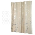 thumbnail image 2 of Cortina de ducha con 12 ganchos, 180 x 180 cm, para baño de hotel Beige, 2 of 9