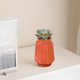 thumbnail image 5 of Plastic Glazed-Look Decorative Vase | Imitation Ceramic Finish | Navy White Orange | Modern Home Accent | Living Room TV Cabinet Shelf Decor | 12.3x6x5.8cm | Durable Flower Pot | For Fresh & Dried, 5 of 6