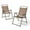 Brown, variant on Pellebant Black Patio Outdoor Folding Dining Chairs Set of 4