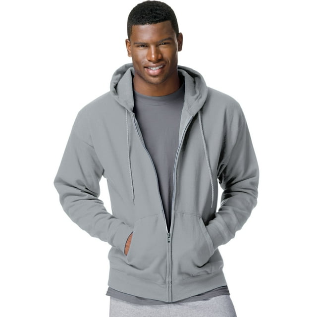 Hanes ComfortBlend EcoSmart Chandail à Capuchon à Fermeture Éclair Intégrale pour Hommes, P, Acier Pâle