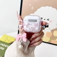 thumbnail image 2 of Cute Case Airpod 4 Case Cover 2025 for Girly Shell Pattern Bow Design Shockproof Airpod 4th Generation Headphone Cover, with Cleaning Kit & Bow Pearl Keychain, 2 of 7