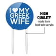 thumbnail image 6 of Acrylic I Love My Greek Wife Cake Topper Party Decoration for Wedding Anniversary Birthday Graduation, 6 of 6