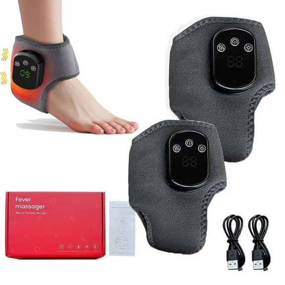 1 pair Foot Massager, Foot Renew Triple Method Massager with 3 Vibration Modes & 5 Heat Levels, Ankle Massager for Circulation & relaxion