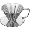 thumbnail image 1 of Coffee Filter Holder Stainless Steel Reusable Coffee Filters Dripper v60 Drip Coffee Baskets, 1 of 7