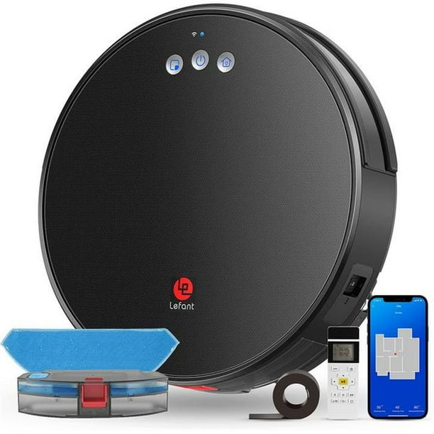 Lefant 2in1 Robotic Vacuum Cleaner with Vacuum & Mop Functions, Black
