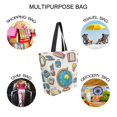 thumbnail image 7 of FORMRS Womens Canvas Tote Bag with Zipper Inner Pocket Shoulder Handbag, Beige School, 7 of 7