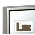 HAMILTON HILLS CLEAN LARGE MODERN POLISHED NICKEL FRAME WALL MIRROR