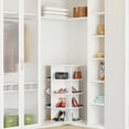thumbnail image 4 of SpaceAid Rotating Shoe Rack Tower 4 Tier, Display Lazy Susan, White, 23.2"D x 23.2"W x 36.5"H, 4 of 6