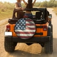 thumbnail image 3 of KAKALAD Vintage American Flag Us Stars And Red Stripe 03 Spare Tire Cover Weatherproof Universal Vehicle Accessories 16 Inch, 3 of 6