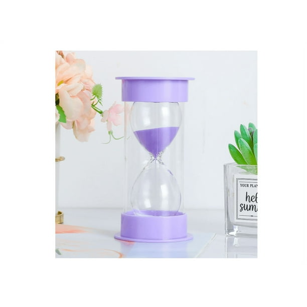 Plastic Sand Timer Sandglass Hourglass Sand Clock Timer 5 Mins - Purple ...