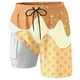 thumbnail image 3 of WILLBEST Shorts de Tabla para Hombre para Fiestas En La Piscina y Playa. Diseño Elegante En Capas con Estampado de Hielo Derretido para Verano. Material Cómodo y Elástico., 3 of 3