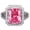Pink, variant on YYKihy Exquisite Pink Diamond Geometric Square Edge Classic Ring Ladies Jewelry Gift
