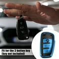 thumbnail image 3 of Vehicle Key Fob Cover 3 Button Remote Key Fob Case with Keychain Blue for Audi A1 A3 Q3 Q7 R8 A6L RS6 TT, 3 of 6