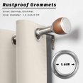 thumbnail image 6 of Outdoor Curtains for Patio Waterproof, Cream Windproof Pravicy Outside Porch Blackout Curtain, Modern Pure Beige Sun Blocking Grommets Curtains for Cabana Gazebo 54"x95", 6 of 9
