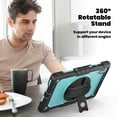 thumbnail image 4 of Case for Lenovo Tab K10 10.3 Inch/M10 FHD Plus 2020 2nd Gen with Screen Protector, 360 Degree Rotating Kickstand Hand Strap Heavy Duty Shockproof Cover with Shoulder Strap, Sky Blue PC, 4 of 7