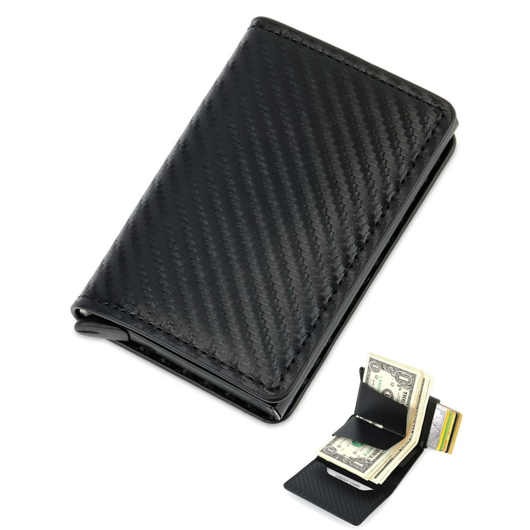 Carbon Fiber RFID Men Wallet Money Bag Slim Thin Card Man Wallet