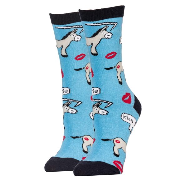 Oooh Yeah! Chaussettes, Chaussettes en Coton pour Femmes (Kiss My Ass)