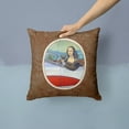 thumbnail image 2 of Carolines Treasures 7043PW1414 Fawn Pug and Mona Lisa Fabric Decorative Pillow  14Hx14W multicolor, 2 of 4