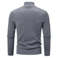 thumbnail image 3 of RYDCOT Men's Solid Color Cardigan Sweaters Full Zip up Stand Collar Jacquard Slim Fit Casual Knitted Sweater Dark Gray XXL(XXL), 3 of 4