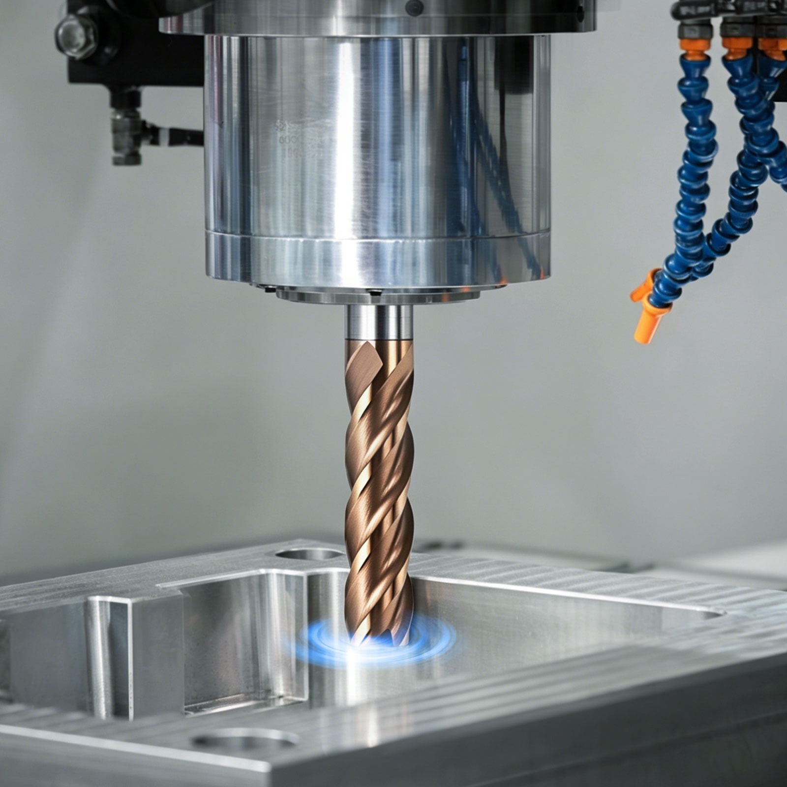 1 Pack 17/64" Carbide End Mill - 4 Flute TISIN Coating 45° Helix Angle CNC End Mill 3/4" Cut L, 2-1/2" Total L - for Alloy Steel, Stainless Steel, Cast Iron