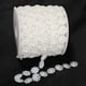 thumbnail image 3 of Pearls Beaded Chain Party DIY Decoration String Garland Trims For Bridal Bouquet Flowers Wedding Party Festival 49.2 Ft Blanco Gloria Rollo de cuentas de perlas de girasol, 3 of 9