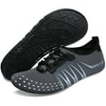 thumbnail image 4 of L-RUN Womens Mens Outdoor Water Shoes Aqua Socks for Beach Swim Surf Yoga Sport Graydot 12-13 Women / 10-11 Men, 4 of 6