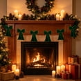 thumbnail image 3 of Christmas Bows 118.11 Inches Long Velvet Bow Garland, Double-Layer Ribbon Christmas Tree Ornaments, Mantel & Stair Railing, Wall & Door Frame Decorations, Festive Home Decor, 3 of 6
