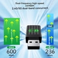 thumbnail image 4 of Adaptador USB WiFi 6 AX900 con Bluetooth 5.4, Banda Dual de 2,4 GHz y 5 GHz, Receptor Inalámbrico WLAN, Controlador Gratuito., 4 of 5