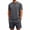 Gray, variant on Men'S Solid Color Minimalist Crew Neck Short Sleeve T Shirt And Drawstring Waist Shorts Set Casual Athletic Tracksuits For Summer Workout,Army Green,XXXL