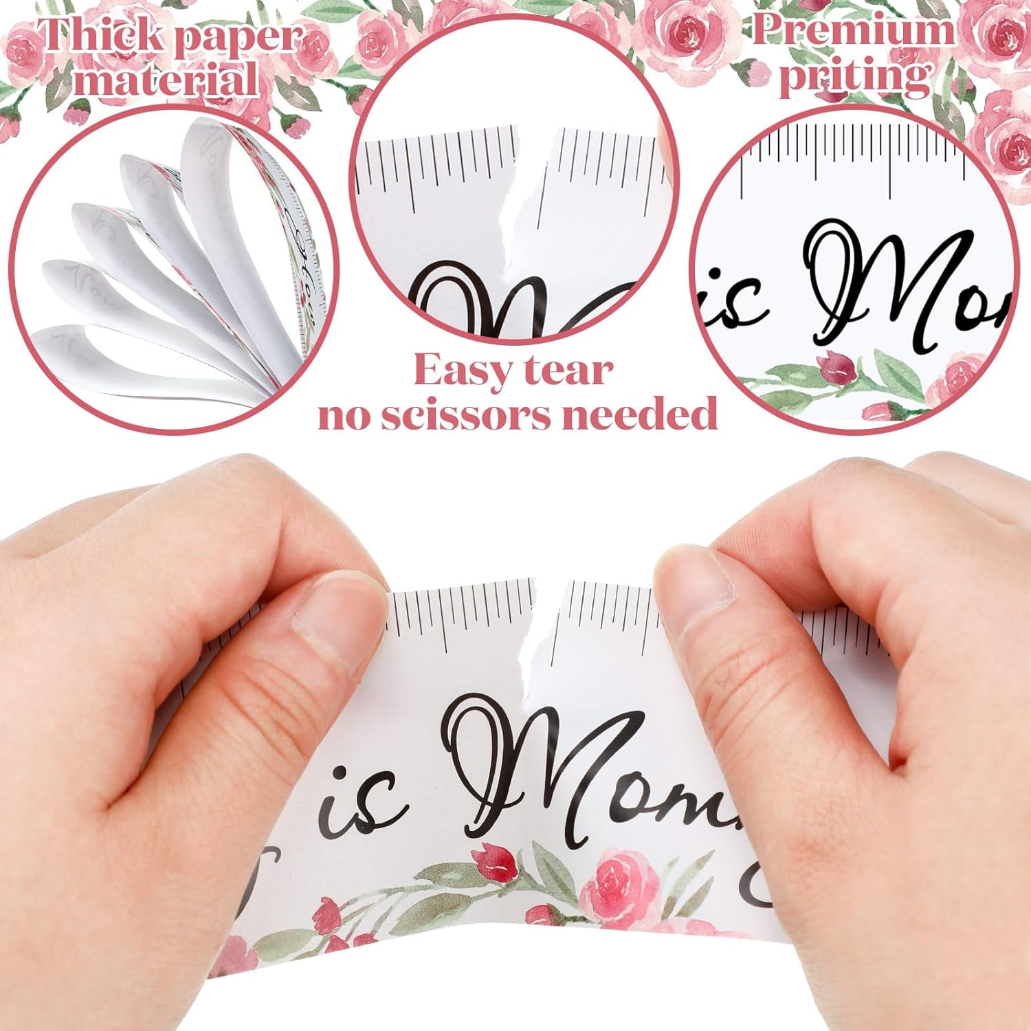How Big Is Mommy's Belly Baby Shower Guessing Game Baby Shower Games Girl Gifts for Winners Measure Decoration Ideas