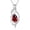 01 - Garnet, variant on S925 Sterling Silver Red Garnet Infinity Teardrop Pendant Necklace for Women, January Birthstone with 16"+2" Chain